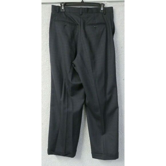 Mens Manzini Uomo 3 Button Suit Size 44R 33x29 Blue Check Super 120s Wool Italy - Picture 6 of 12